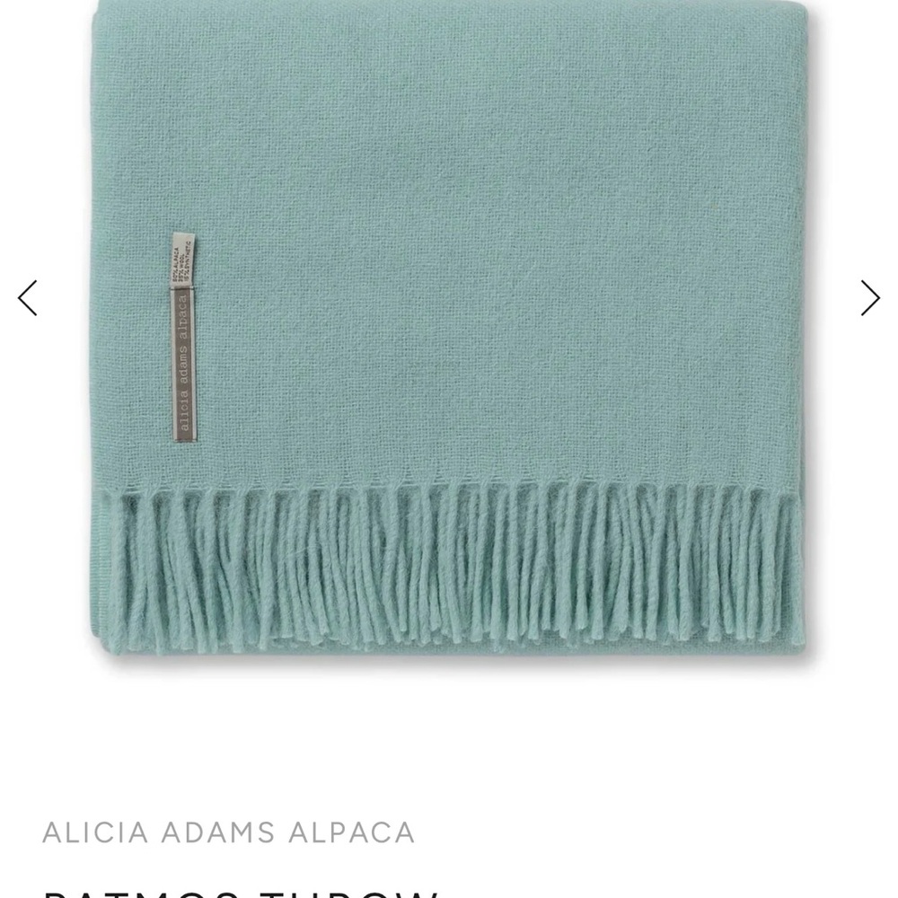COPY - NWT! ALICIA ADAMS ALPACA - CANYON Aqua THROW